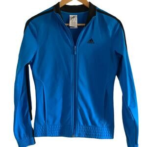 Women's XS Adidas Black Logo Blue Jacket